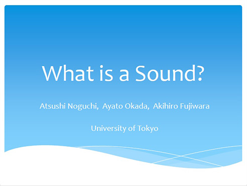 「What is a sound?」