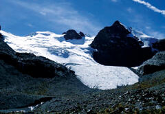 The Condoriri Glacier, the major source of water for the cities of La Paz and El Alto