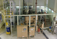 The biomass plant installed on the grounds of Ho Chi Minh City University of Technology to test technology for the locally self-sufficient production of bioethanol from rice straw