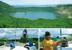 Monitoring instruments installed on the Taal volcano 