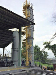 pic3 A facility set up in Malaysia demonstrating technology for utilizing oil palm trunks.