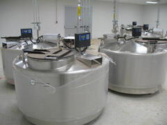 Tanks for ultra low temperature storage of genetic resources