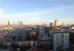Urban Istanbul has both traditional streets and high-rise buildings. Not all buildings are earthquake-resistant.