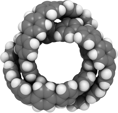 図５　オールベンゼンノットの分子構造