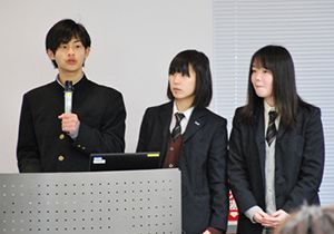 students of the Super Science department at Fukushima High School