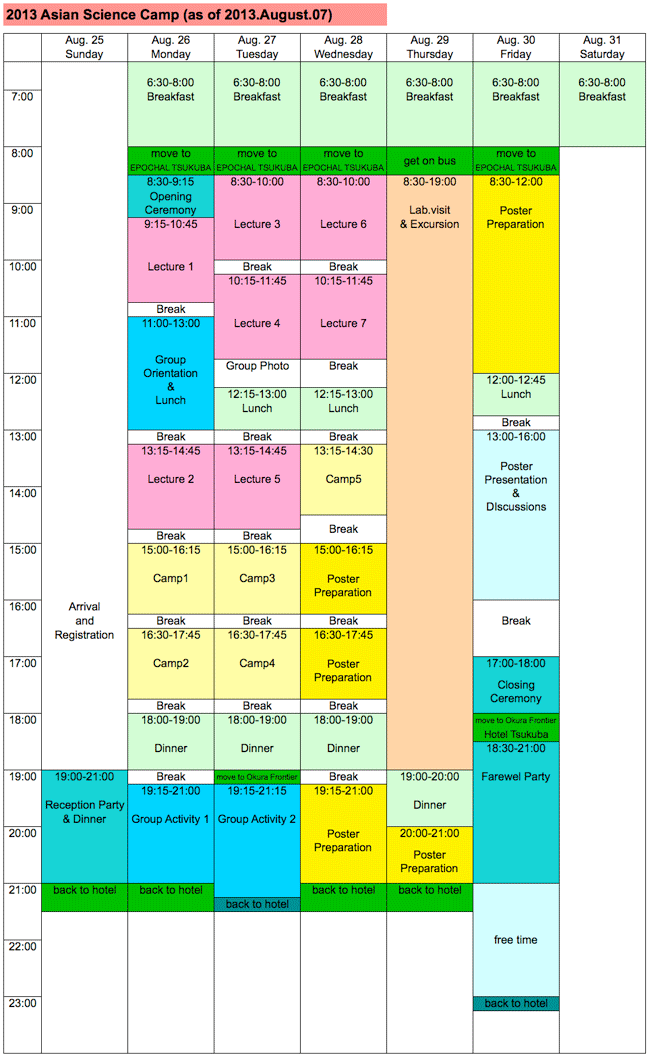 timetable