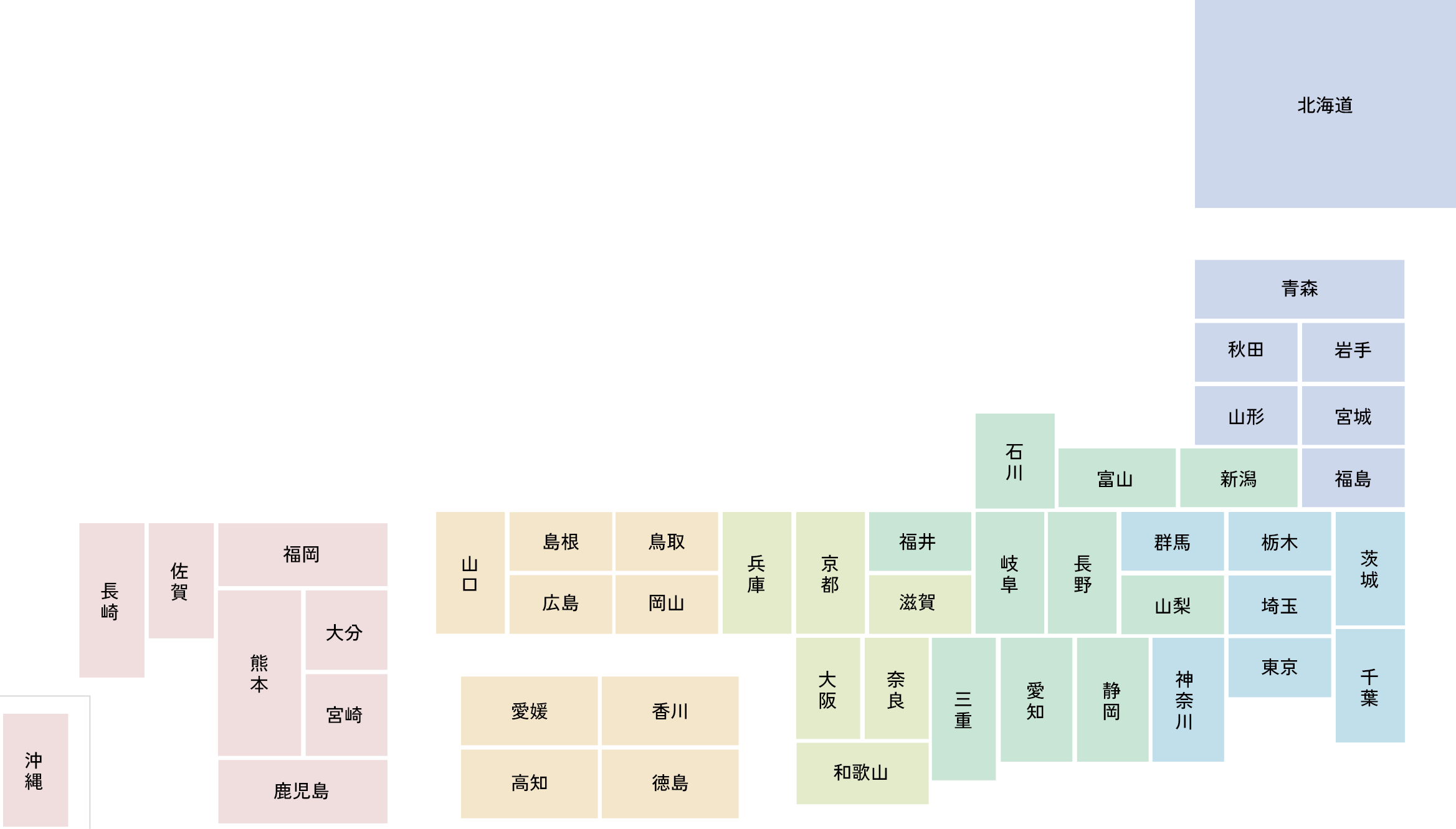 都道府県の地図の画像