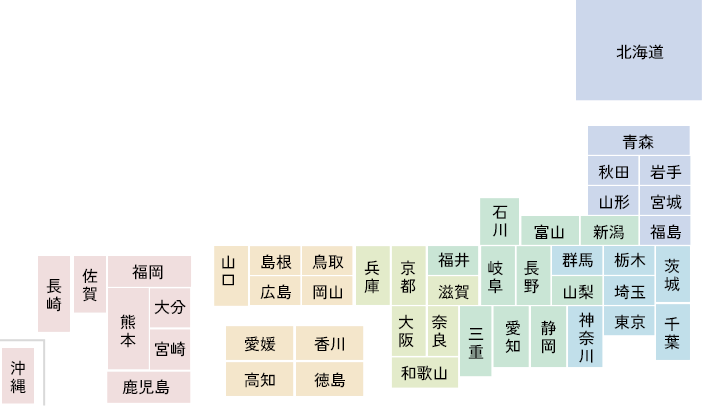 都道府県の地図の画像