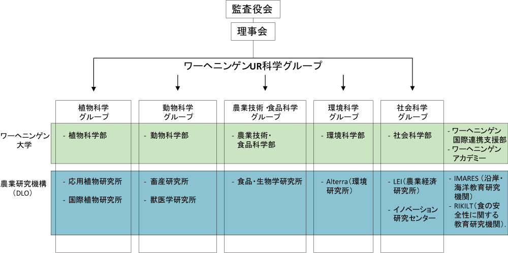図表2-10　ワーヘニンゲンURの組織構成