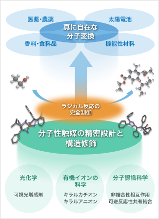 分子の自在化学変換の概念図