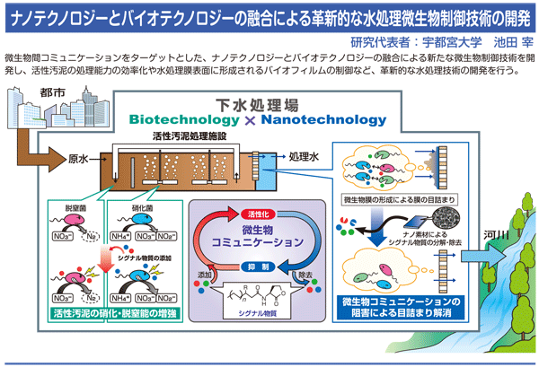 ナノテクノロジーとバイオテクノロジーの融合による革新的な水処理微生物制御技術の開発