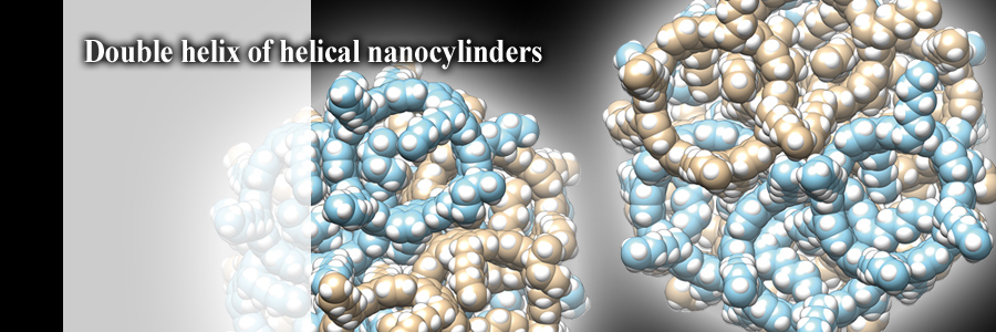 Double helix of helical nanocylinders