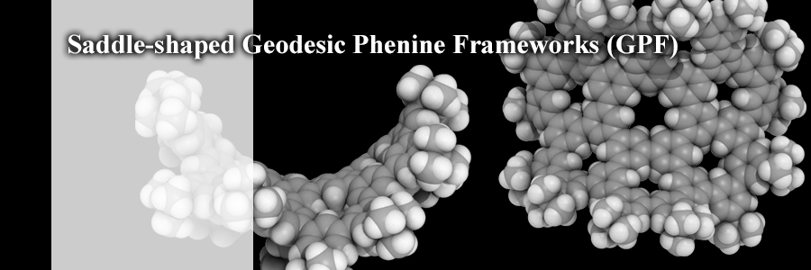 Saddle-shaped Geodesic Phenine Frameworks (GPF)