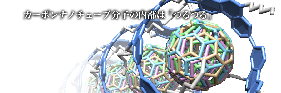 カーボンナノチューブ分子の内部は「つるつる」