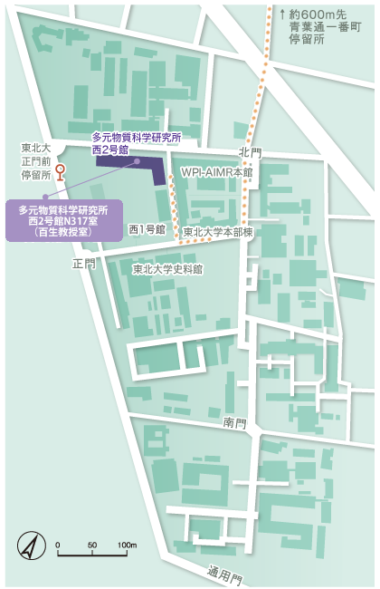 マップ：住所　仙台市青葉区片平二丁目1番1号