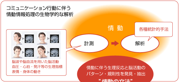 コミュニケーション行動に伴う情動情報処理の生物学的な解析