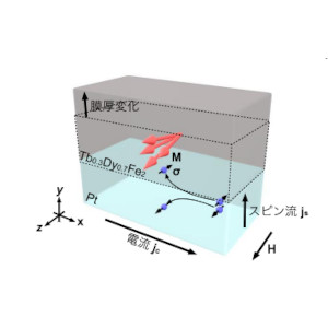 磁性体の体積はスピン流で変化する ～スピントロニクスを応用した精密機械の力学制御に道～