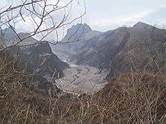Pyroclastic flow deposit from Kelud volcano on February 13, 2014