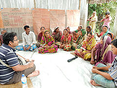 Surveys using interviews in a Hindu community (Arpangsia in Khulna District)