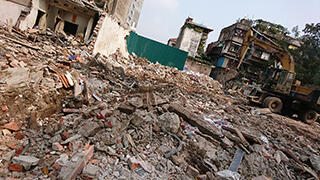 Demolition site in Hanoi