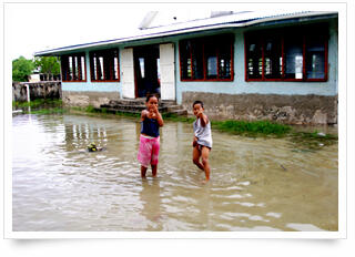 Fongafale Island's meeting hall