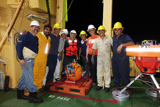 Preparing the monitoring equipment on board ship