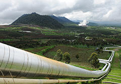 写真：地熱発電所地区