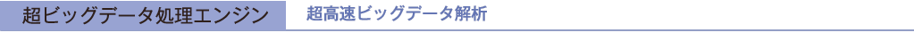 超ビッグデータ処理エンジン 超高速ビッグデータ解析