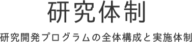 研究体制 研究開発プログラムの全体構成と実施体制