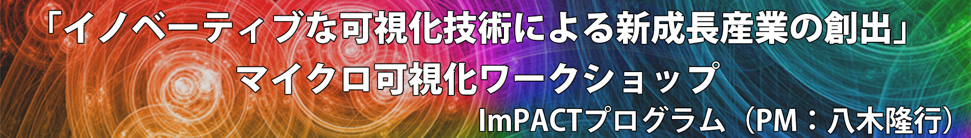 「イノベーティブな可視化技術による新成長産業の創出」マイクロ可視化ワークショップ(PM：八木隆行)