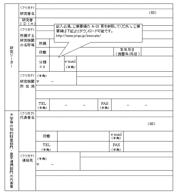 課題申告書