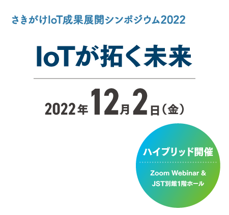 さきがけIoT成果展開シンポジウム2022 IoTが拓く未来