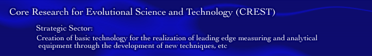 Core Research for Evolutional Science and Technology (CREST)@Strategic Sector: Creation of basic technology for the realization of leading edge measuring and analytical equipment through the development of new techniques, etc