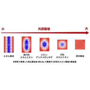 多彩なスピン構造の間のトポロジカル数スイッチングに成功～超高密度な新しい情報担体としての活用に期待～