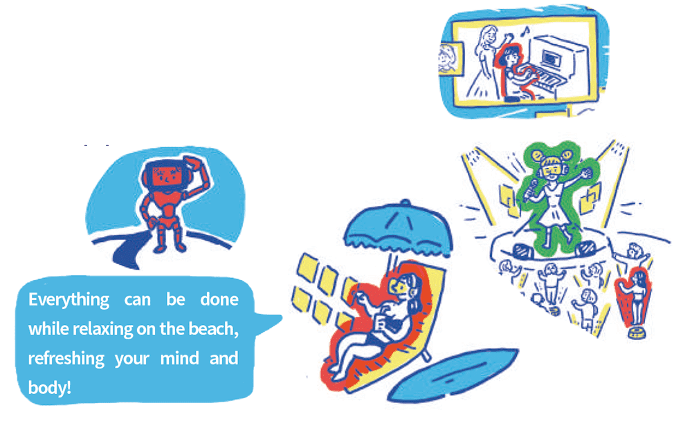 Everything can be done while relaxing on the beach, refreshing your mind and body!