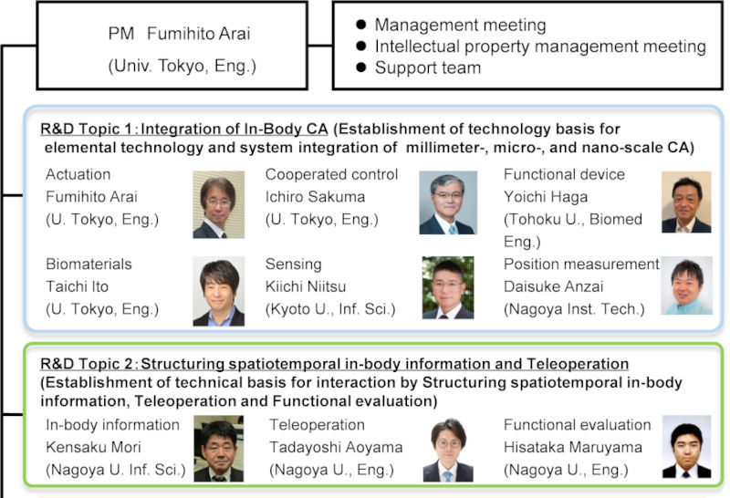 R&D theme structure of the project