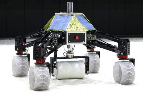 Fig.3 Lunar robot platform with a pressure roller.