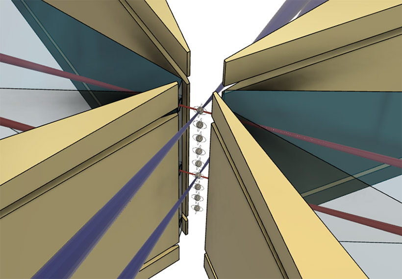 Fig.1 Schematic for an optical cavity-integrated ion trap