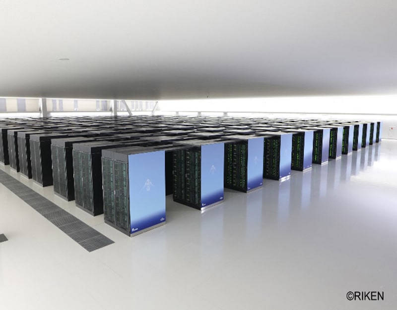 Supercomputer Fugaku, the photo gallery on the RIKEN website