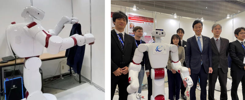 図1 国際ロボット展2023におけるハンガー掛けタスク