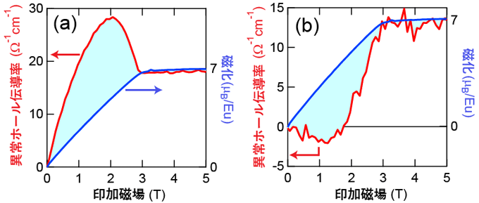 ＥｕＴｉＯ３薄膜の異常ホール効果の磁場依存性