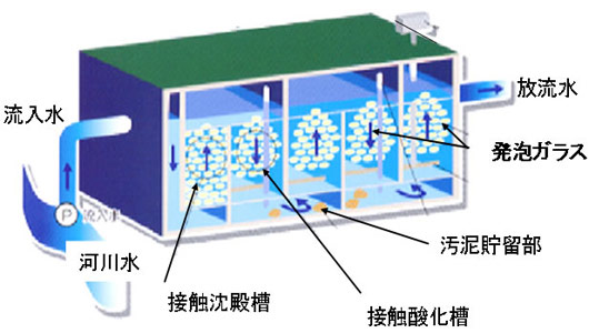 図３　河川水質浄化システム（利用例）