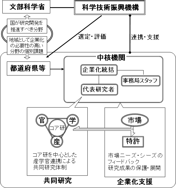 地域結集型研究開発プログラムのスキーム