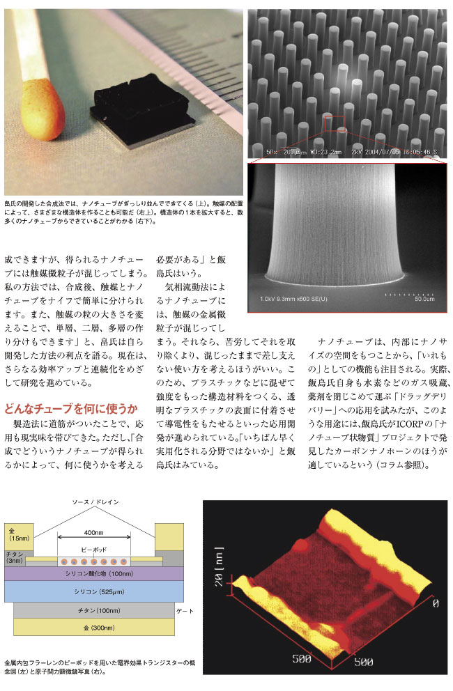 実用化に向かうカーボンナノチューブ