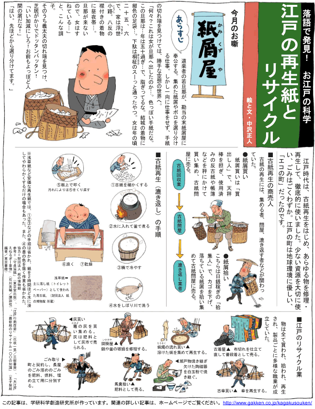 落語で発見！ お江戸の科学　紙屑屋