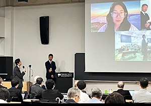 Miya Nishio (first-year master’s student), who is currently studying at the University of Oulu under the Nagao Project, remotely attended a Q & A session.