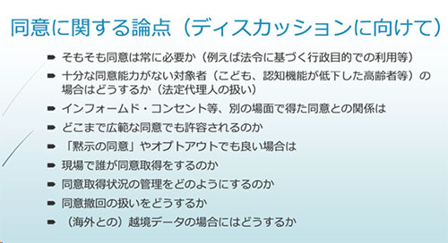 スライド：同意に関する論点（ディスカッションに向けて）