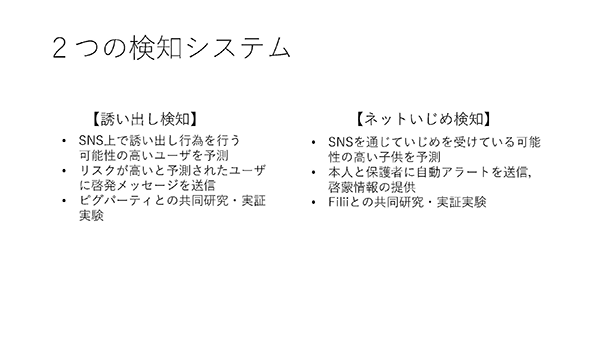 2つの検知システム