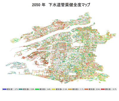 2050年　下水道管渠マネジメントマップ