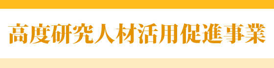 高度研究人材活用促進事業